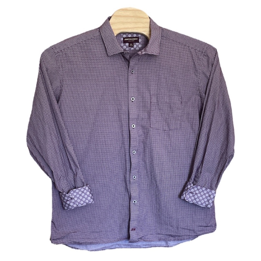 Johnston and Murphy Men’s Dress Shirt Contrasting Cuffs and Inside Collar XXL